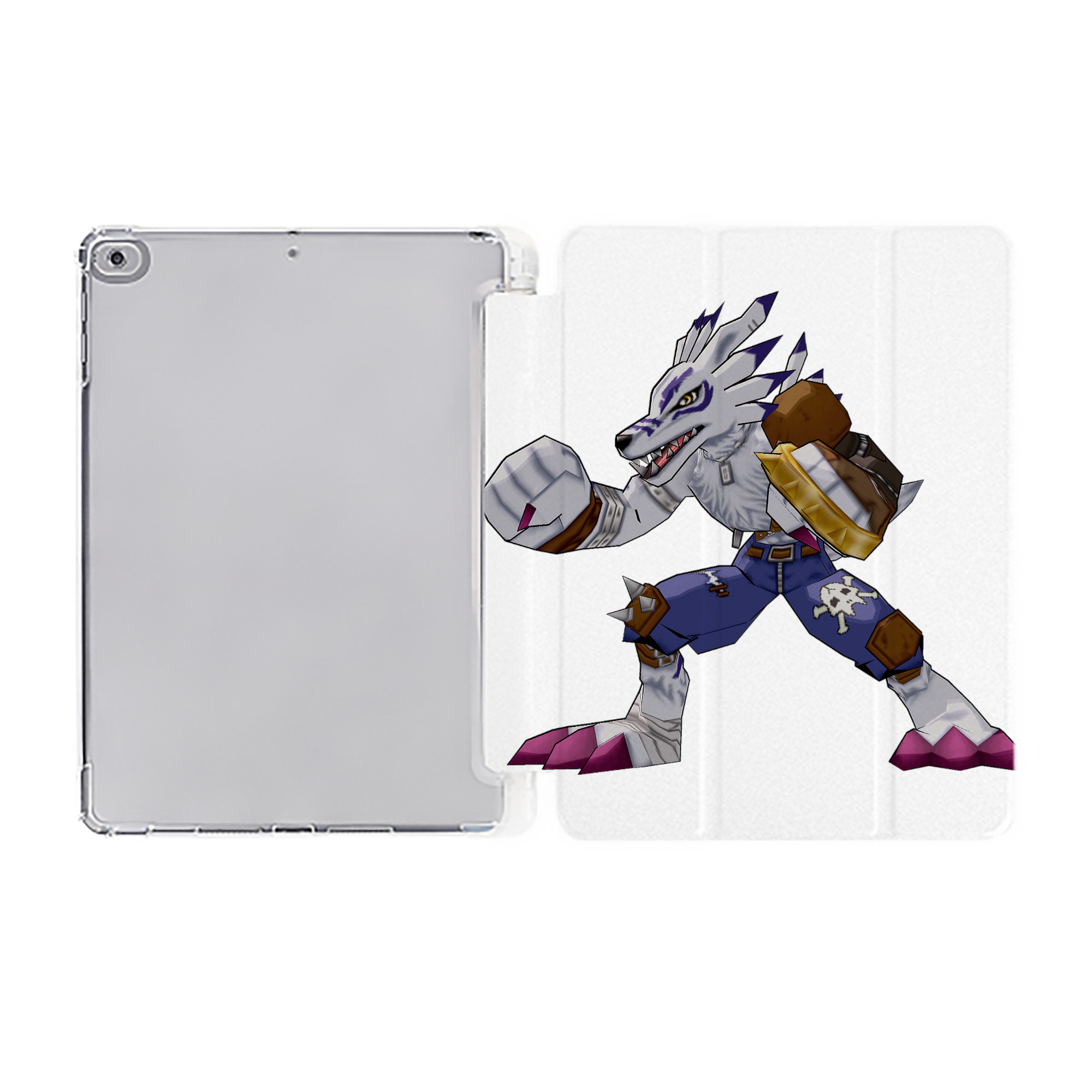 （画像用） Digimon デジタルモンスター/デジモン IPad ケース ペン収納付き 三つ折りスタンド PUレザー×シリコン 対応機種9.5/10.5/10.9インチ